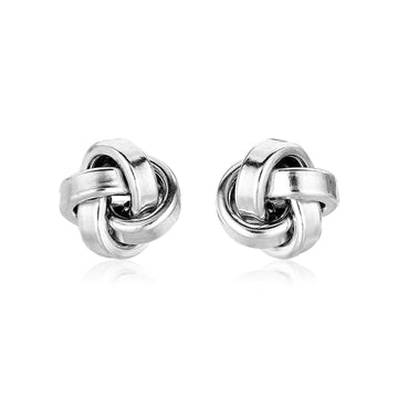 Sterling Silver Polished Love Knot Earring